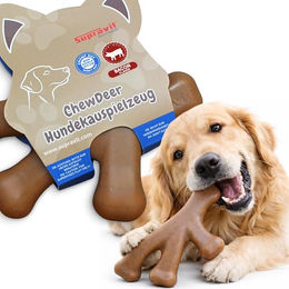 Supravit ChewDeer Kauspielzeug aus Nylon für große Hunde mit Bacon-Geschmack Braun – Bild 1 von 13