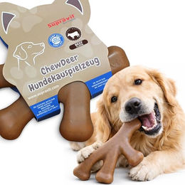 Supravit ChewDeer Kauspielzeug aus Nylon für große Hunde mit Rind und Huhn in Braun – Bild 1 von 13