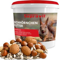 Produktbild von Supravit Eichhörnchen Futter 1kg mit Sonnenblumenkernen, Erdnüssen und Streufutter