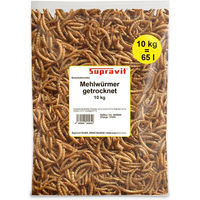 Produktbild von Supravit Getrocknete Mehlwürmer als Insektenfutter für Wildvögel und Igel 1000g