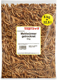 Supravit Getrocknete Mehlwürmer als Insektenfutter für Wildvögel und Igel 1000g – Bild 1 von 3