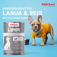 Produktbild von Supravit Hund Nassfutter Lamm und Reis getreidefrei 12 x 410g