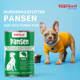 Supravit Hund Nassfutter Rind Sensitive Adult 12 x 410g Dose ohne Farb- und Aromastoffe – Bild 1 von 10