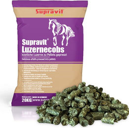 Supravit Luzerne Pellets für Pferde 20 kg energiereiches Futter für Fohlen, Sport- und Leistungspferde sowie alle Altersstufen ohne tierisches Protein – Bild 1 von 10