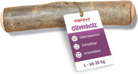 Supravit Olivenholz Hundespielzeug L Natürliches Kauspielzeug zur Zahnpflege für große Hunde – Bild 1 von 7