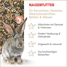 Supravit Premium Alleinfuttermittel für Nager und Kleintiere wie Hamster, Kaninchen, Meerschweinchen, Mäuse und Ratten ohne Zucker und Farbstoffe 2,5 kg – Bild 1 von 8
