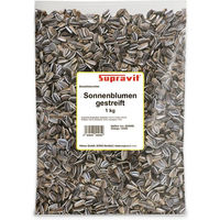 Produktbild von Supravit Sonnenblumenkerne gestreift als energiereiches Ganzjahres-Ergänzungsfutter für Wildvögel und Papageien
