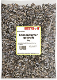 Supravit Sonnenblumenkerne Wildvogelfutter Ganzjähriges Streufutter 5kg – Bild 1 von 7