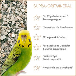 Supravit Supra-Gritmineral Premium Vogelgrit und Mineralfutter für Papageien und Nymphensittiche 1000g – Bild 1 von 8