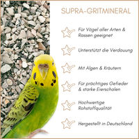 Produktbild von Supravit Supra-Gritmineral Premium Vogelgrit und Mineralfutter für Papageien und Nymphensittiche 1000g