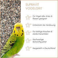 Produktbild von Supravit Vogelgrit Mineralgrit mit Calcium als Verdauungshilfe für Vögel und Geflügel 2500g