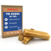 Produktbild von Supravit Yak Kaukäse für kleine Hunde Größe M 3er Pack Natürlicher Kausnack ohne Farb- und Aromastoffe - 3 x 80 g