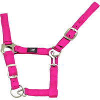 Produktbild von Supreme Doppelt verstellbares Nylonpferdehalfter für Ponys in Rosa