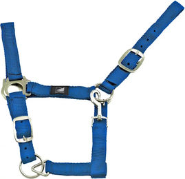 Produktbild von Supreme Doppelt verstellbares Pferdehalfter aus Nylon für Ponys in Blau