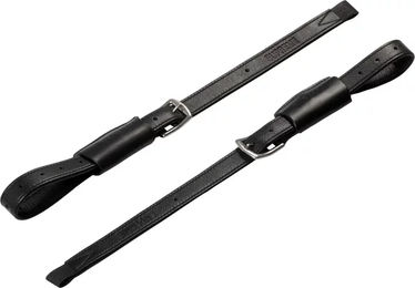 Produktbild von Supreme Einseitige Leder-Gurtstränge für Pferde Schwarz 80 cm