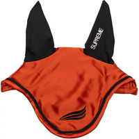 Produktbild von Supreme Fliegenhaube für Pferde aus Satin in Orange mit elastischen Ohren