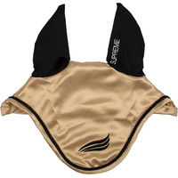 Produktbild von Supreme Fliegenhaube für Pferde aus Satin mit elastischen Ohren in Beige Gold