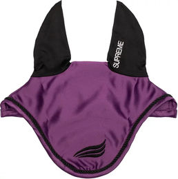 Supreme Fliegenhaube für Pferde aus Satin mit elastischen Ohren in Lila – Bild 1 von 1