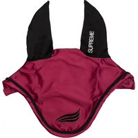 Produktbild von Supreme Fliegenhaube für Pferde aus Satin mit elastischen Ohren in Rot