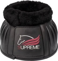 Produktbild von Supreme Gamaschen für Pferde mit Gummiglocken und Kunstfell in Schwarz XL