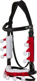 Produktbild von Supreme Halfter mit Wasserkopf und Maulkorbdeckel Weihnachtskollektion Rot