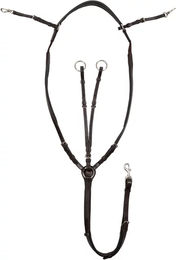 Produktbild von Supreme Jagdhalsband für Pferde mit Martingal aus Leder in Braun oder Schwarz