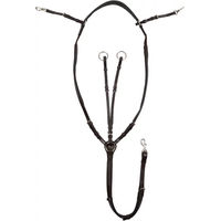 Produktbild von Supreme Jagdhalsband mit Martingal für Pferde aus Leder in Braun oder Schwarz