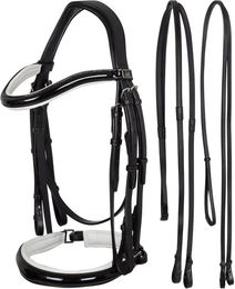 Produktbild von Supreme Nadege Dressurgebiss für Pferde aus Leder in Schwarz für Vollblut