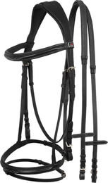 Produktbild von Supreme Pferde-Trense aus Leder in Schwarz für Shetty