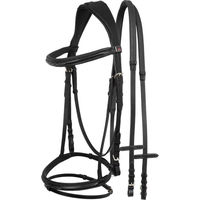 Produktbild von Supreme Pferde-Trense aus Leder in Schwarz für Shetty