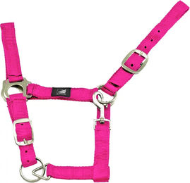 Produktbild von Supreme Pferdehalfter aus Nylon doppelt verstellbar Rosa für Vollblut
