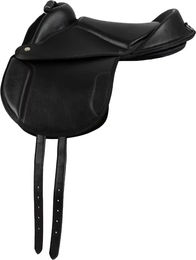 Supreme Pony-Sattel mit vollständigem Griff aus Kunstleder in Schwarz – Bild 1 von 1