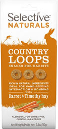 Supreme Science Selective Naturals Country Loops Kräcker mit Karotte und Heu für Kaninchen 80 g ohne Zucker und Farbstoffe - 80 g – Bild 1 von 3