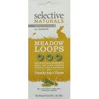 Produktbild von Supreme Science Selective Naturals Meadow Loops Kräcker mit Timothy Heu und Thymian für Kaninchen, Degus, Meerschweinchen und Chinchillas 80 g - 4 x 80 g