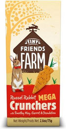 Supreme Science Tiny Friends Farm Mega Crunchers Kräcker Snack für Kaninchen Meerschweinchen und Chinchilla ohne tierisches Protein 75 g – Bild 1 von 2