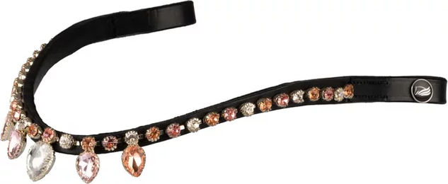 Supreme Stirnriemen für Pferde mit Strass Modello Goccia aus Kunstleder in Schwarz – Bild 1 von 1