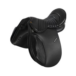 Produktbild von Supreme Wanderreitersattel aus Leder mit Ausschnitt Schwarz 17 Zoll