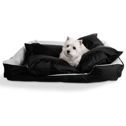 SUPREME XXL Luxus Hundebett Smoothy Schwarz aus Nylon 105x80cm – Bild 1 von 4