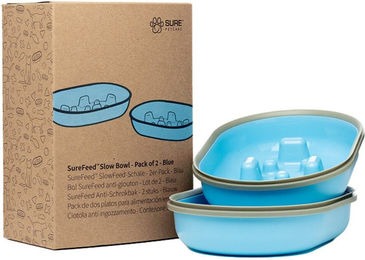 SureFeed Anti-Schling-Schale Slow-Feeder aus Kunststoff Rosa 2 Stück – Bild 1 von 1