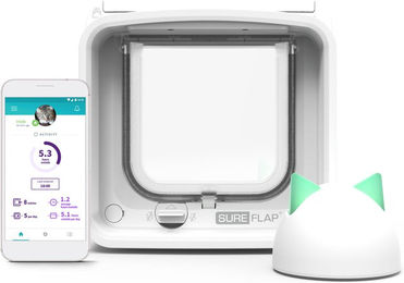 SureFlap Connect Mikrochip Katzenklappe Set mit Hub Weiß WiFi-fähig – Bild 1 von 2