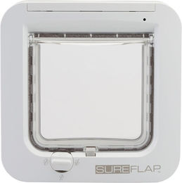 Produktbild von SureFlap Katzenklappe mit Mikrochip-Erkennung wasserdicht weiß