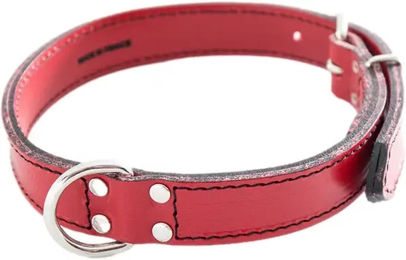 Produktbild von Surpiq Hundehalsband Sellerie Canine Vendéenne aus Leder in Rot 31/70 cm