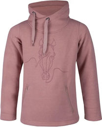 Produktbild von Sweatshirt für Mädchen mit Red Horse Motiv aus Baumwolle in Rot oder Rosa Größe 4 Jahre