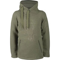 Produktbild von Sweatshirt für Mädchen mit Red Horse Motiv aus Baumwolle in Rot und Grün für Kinder ab 14 Jahren