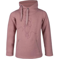 Produktbild von Sweatshirt für Mädchen mit Red Horse Motiv aus Baumwolle in Rot und Rosa Größe 8 Jahre