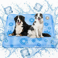Produktbild von SWGOTA Kühlmatte für Hunde und Katzen, wasserdichte und kratzfeste Hundematte aus Kunststoff, Blau