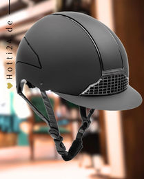 Produktbild von Swing Reithelm H24 Chrome für Damen Schwarz Matt nach DIN Norm EN 1384:2023