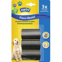 Produktbild von Swirl Kotbeutel für Hunde 36 Stück Bunt und Schwarz - 3 x 12 Stk.