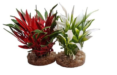 Produktbild von Sydeco Nano Flowering Bush Kunstpflanze aus Kunststoff 10 cm hoch bunt