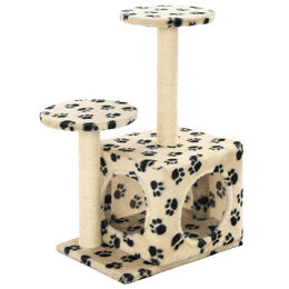 Syfax Katzen-Kratzbaum aus Holz für Kitten in Beige 60 cm – Bild 1 von 1